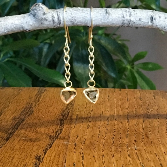 Watermelon Turmaline Slices Wrapped in 22K Gold - Picture 3 of 6